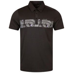 Travis Mathew Black Polo with Gray Pattern